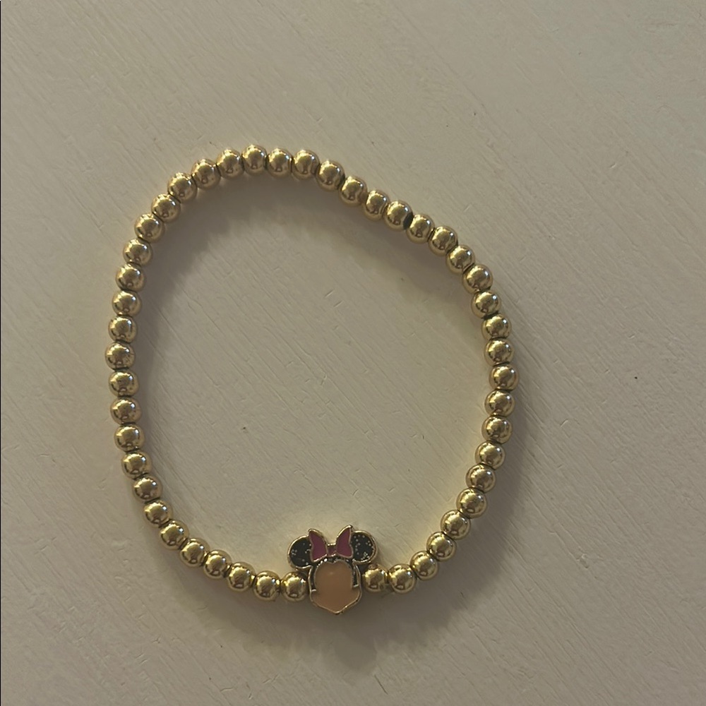 Baublebar Disney Minnie Mouse Gold Beaded Bracelet